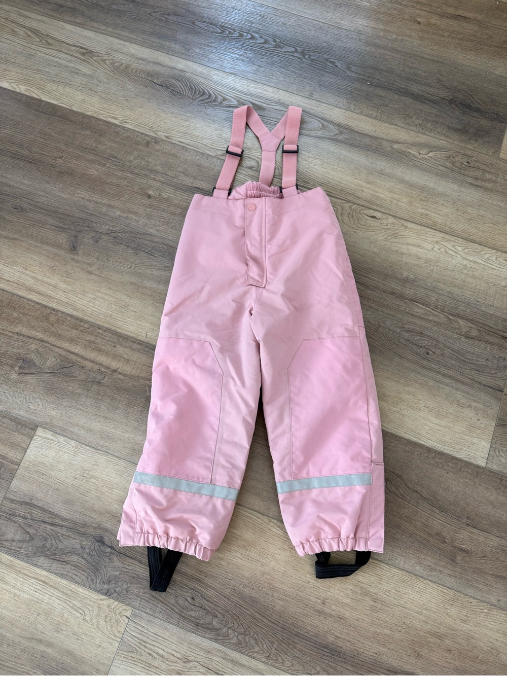 H&M Pink Kids Snow Overalls with Adjustable Straps